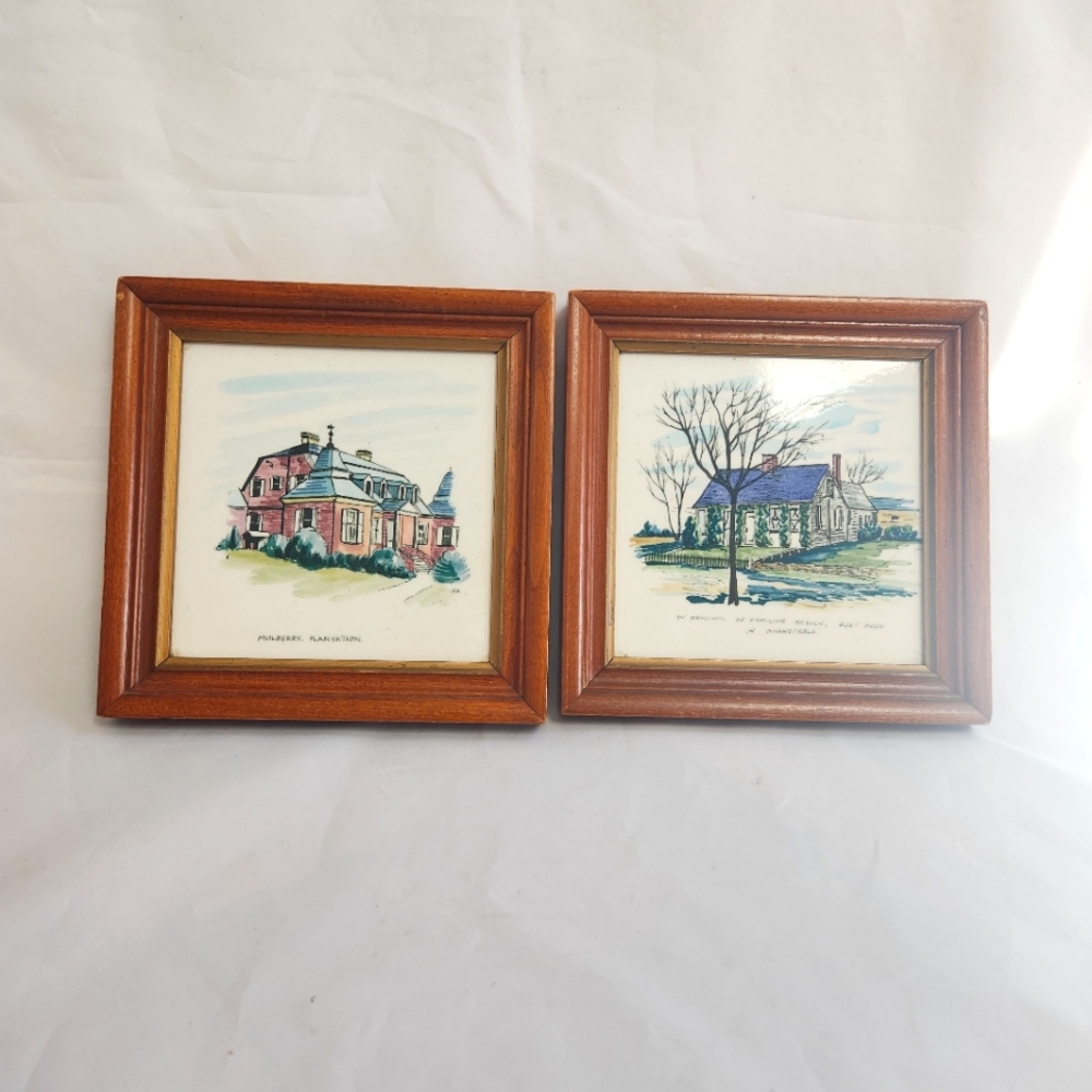 English Framed Tiles: Mulberry Plantation & Original House Barn